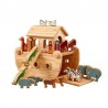 Arche de Noé bois naturel et animaux