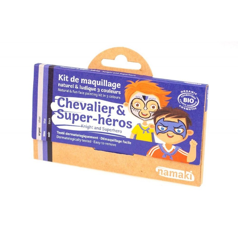 Kit de maquillage BIO 3 couleurs Chevalier et Super-héros Kit de maquillage BIO 3 couleurs Chevalier et Super-héros
