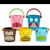Seaux empilables pour le bain