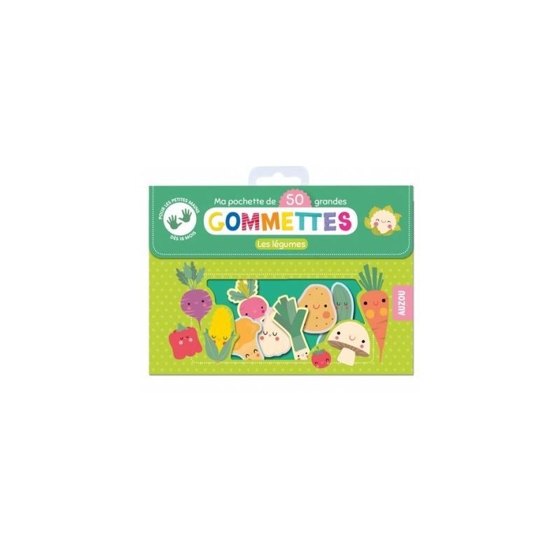 Ma pochette de 50 grandes gommettes - Les légumes Ma pochette de 50 grandes gommettes - Les légumes
