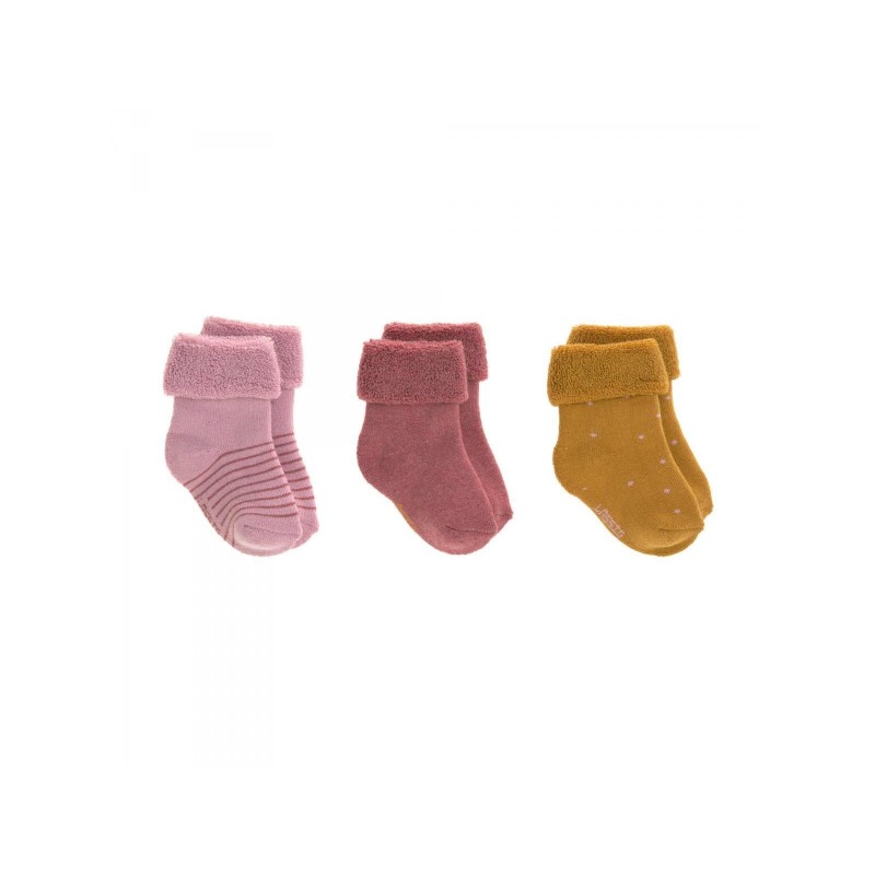 Chaussettes nouveau-né - Rose T 19-22 (Lot de 3) Chaussettes nouveau-né - Rose T 19-22 (Lot de 3)