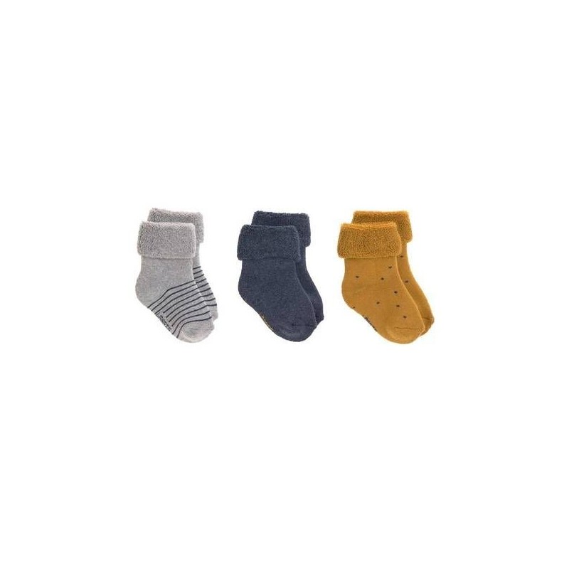 Chaussettes nouveau-né - Bleu T 19-22 (Lot de 3) Chaussettes nouveau-né - Bleu T 19-22 (Lot de 3)