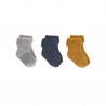 Chaussettes nouveau-né - Bleu T 19-22 (Lot de 3)