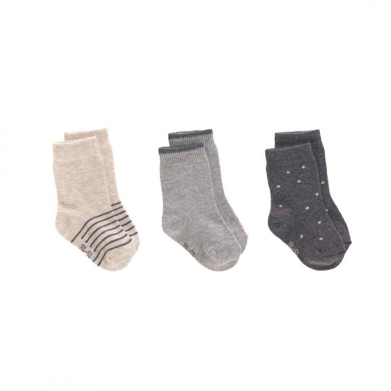 Chaussettes - Gris T 27-30 (Lot de 3) Chaussettes - Gris T 27-30 (Lot de 3)