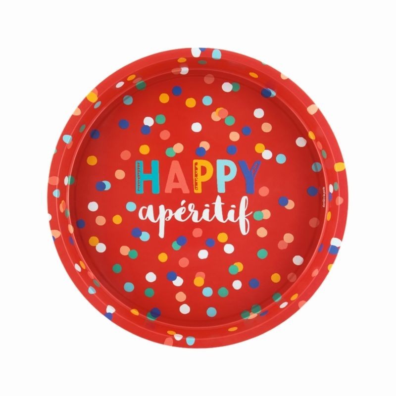 Plateau rond OUTAN - Happy apéritif Plateau rond OUTAN - Happy apéritif