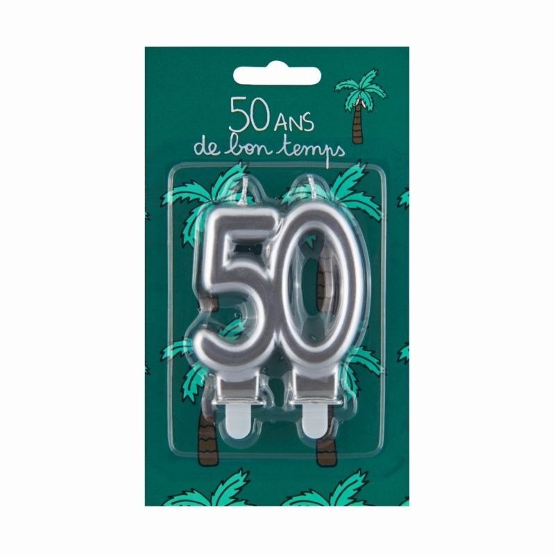Bougie d'anniversaire 50 ans - De bon temps