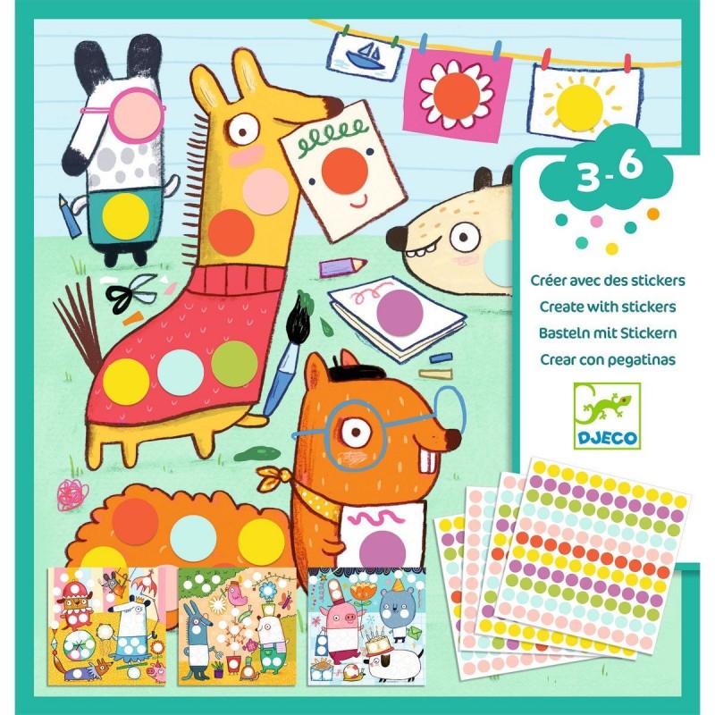 Créer avec des stickers Gommettes rondes Créer avec des stickers Gommettes rondes