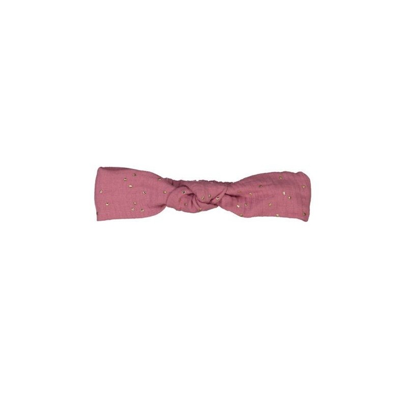 Mini bandeau - Rose pois or Mini bandeau - Rose pois or