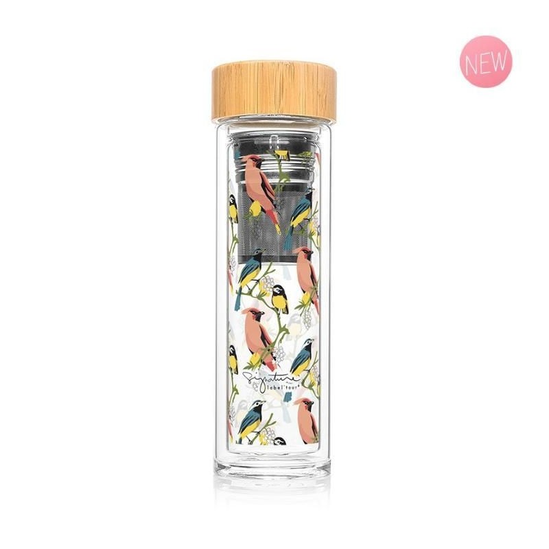 Bouteille infuseur nomade - Oiseaux Bouteille infuseur nomade - Oiseaux