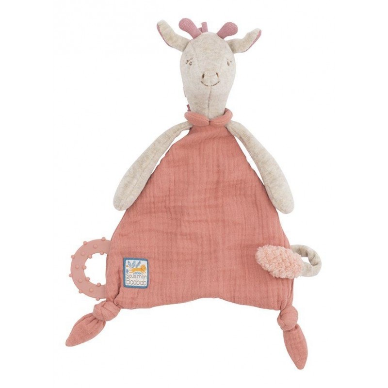 Doudou attache-tétine girafe - Sous mon baobab Doudou attache-tétine girafe - Sous mon baobab