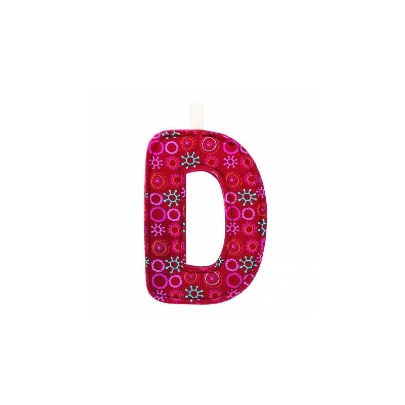Lettre en tissu D Lettre en tissu D