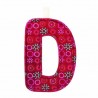Lettre en tissu D