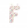 Lettre en tissu F