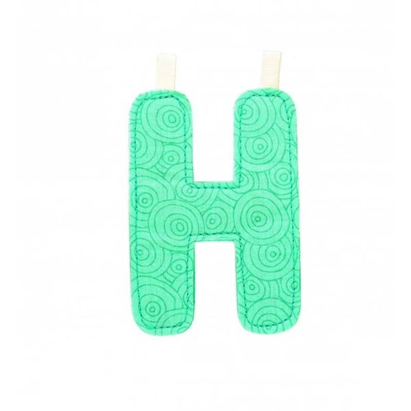 Lettre en tissu H