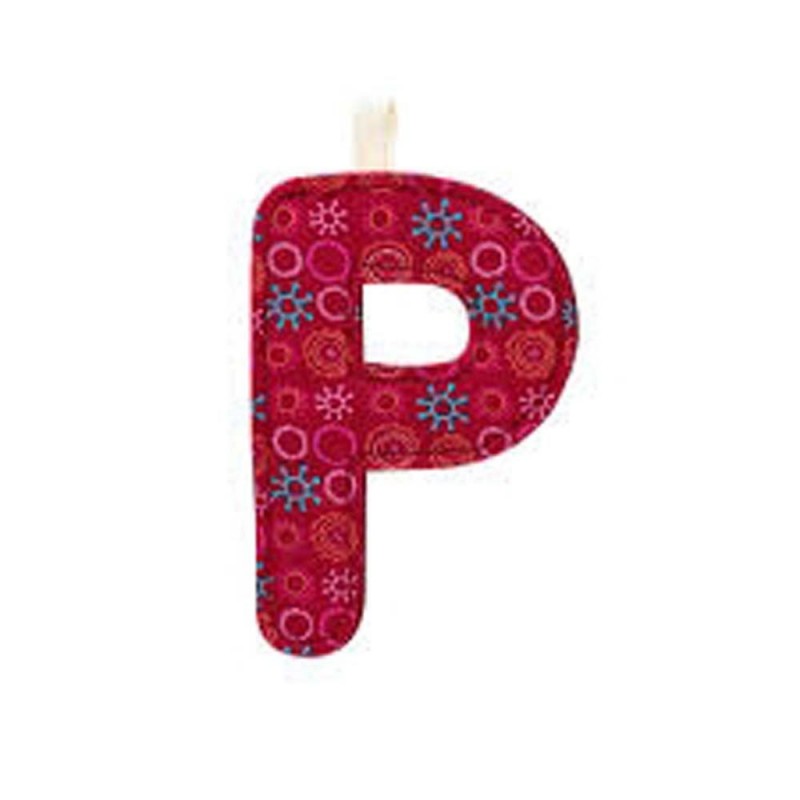 Lettre en tissu P Lettre en tissu P