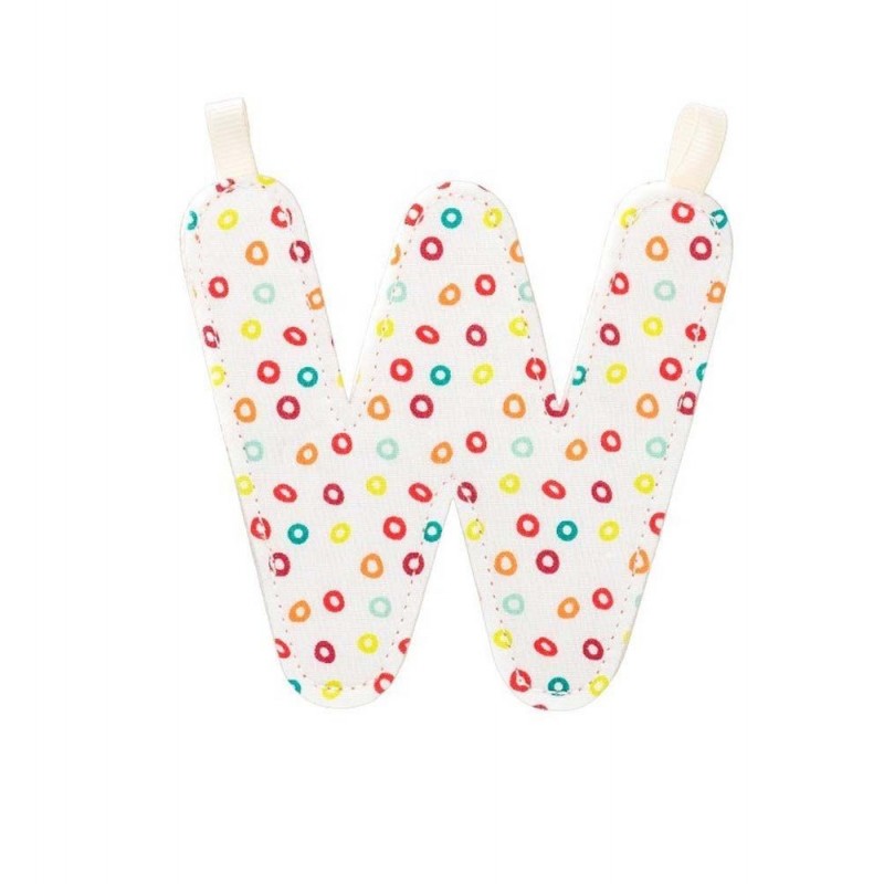Lettre en tissu W Lettre en tissu W