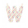Lettre en tissu W