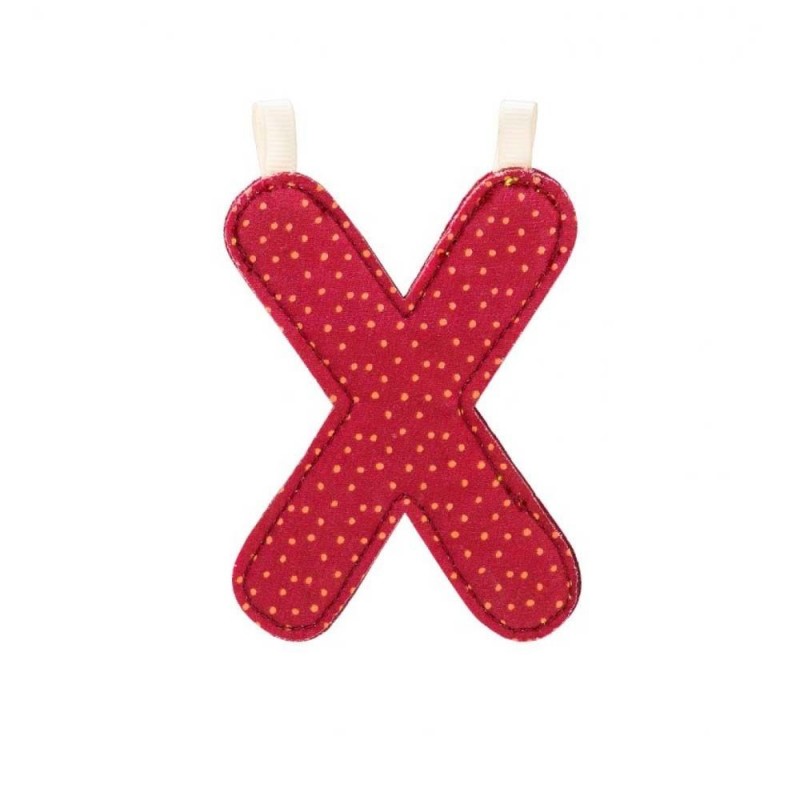 Lettre en tissu X Lettre en tissu X