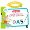 Livre ardoise, maternelle (3-4 ans) - Lettres majuscules, chiffres, graphisme
