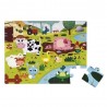 Puzzle géant tactile 20 pièces - Les animaux de la ferme