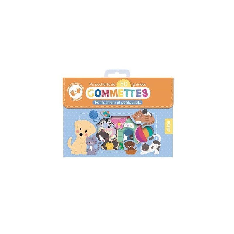 Pochette 50 grandes gommettes - Petits chiens et petits chats Pochette 50 grandes gommettes - Petits chiens et petits chats
