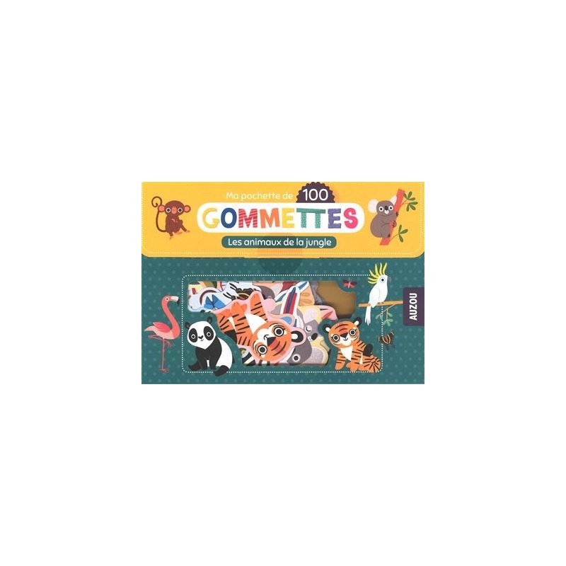 Ma pochette de gommettes - 100 Gommettes les animaux de la jungle Ma pochette de gommettes - 100 Gommettes les animaux de la jungle