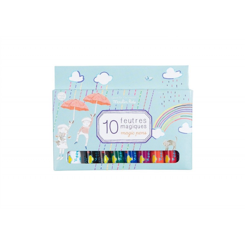 Boîte de 10 feutres magiques - Aujourd'hui, c'est mercredi Boîte de 10 feutres magiques - Aujourd'hui, c'est mercredi