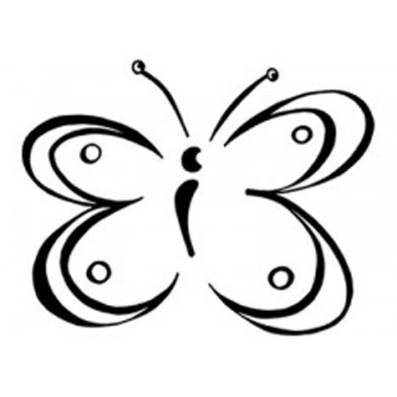 Tampon B papillon en liberté Tampon B papillon en liberté