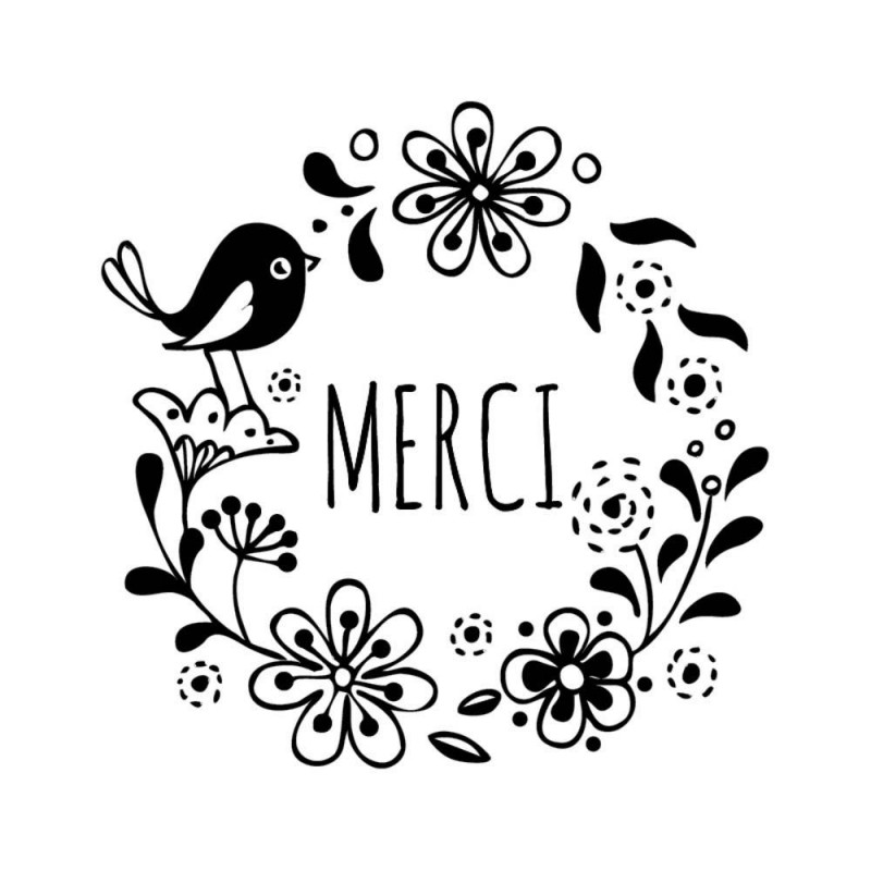 Tampon F couronne merci Tampon F couronne merci