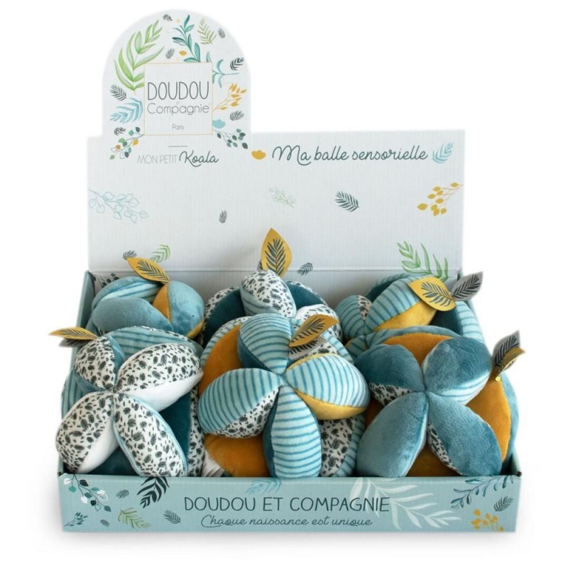 Balle sensorielle avec hochet - Yoca le koala Balle sensorielle avec hochet - Yoca le koala