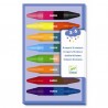 8 crayons cire double côtés