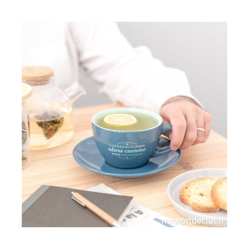 Tasse et soucoupe - Meilleur papy Tasse et soucoupe - Meilleur papy