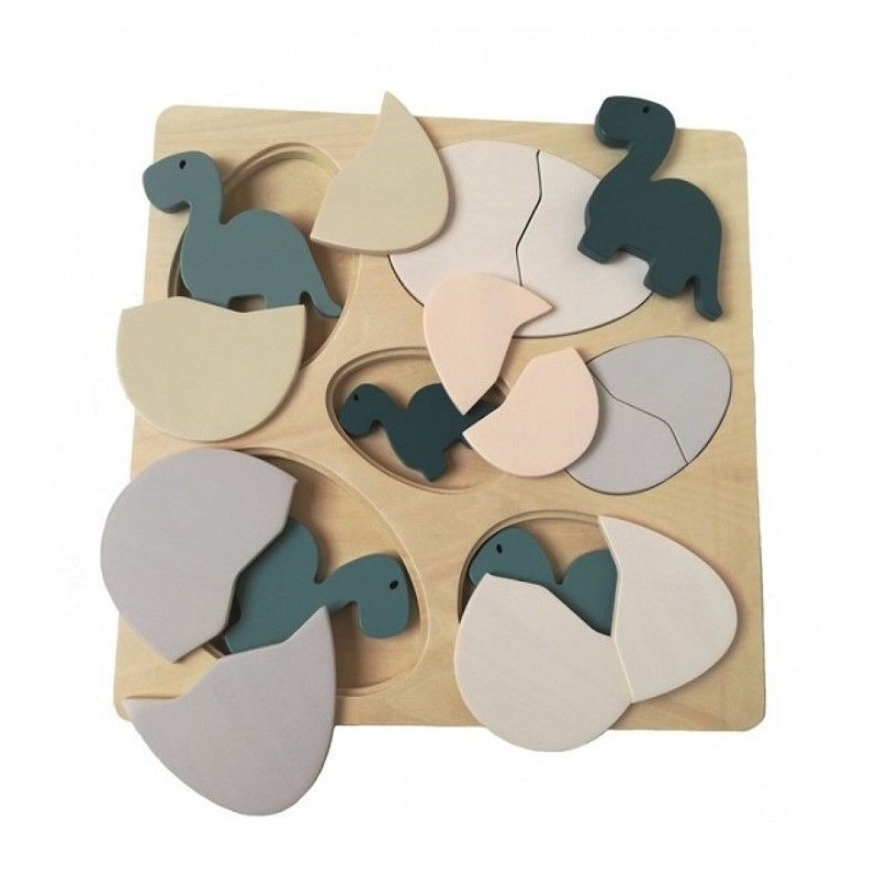 Puzzle dinosaures et oeufs - Les petits... Puzzle dinosaures et oeufs - Les petits...