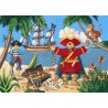 Puzzle silhouette - Le pirate et son trésor