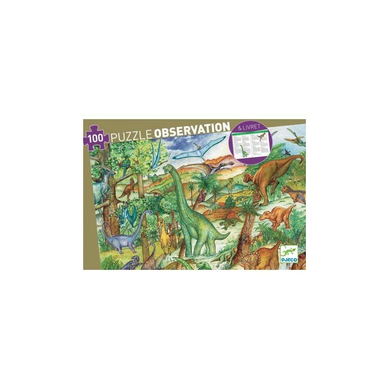 Puzzle observation 100 pcs - Dinosaures Puzzle observation 100 pcs - Dinosaures