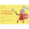Invitation anniversaire Chevalier rouge