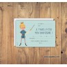 Invitation anniversaire Chevalier bleu