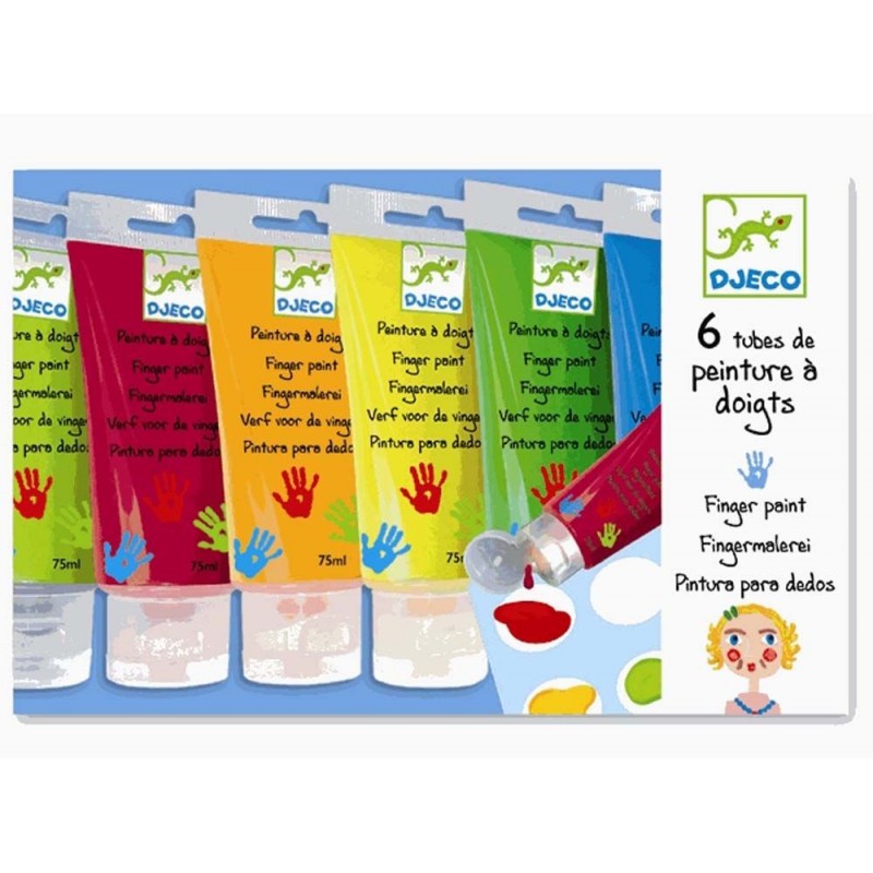 6 tubes de peinture à doigts 6 tubes de peinture à doigts