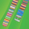 Bracelet montre multicolore ligné Twistiti