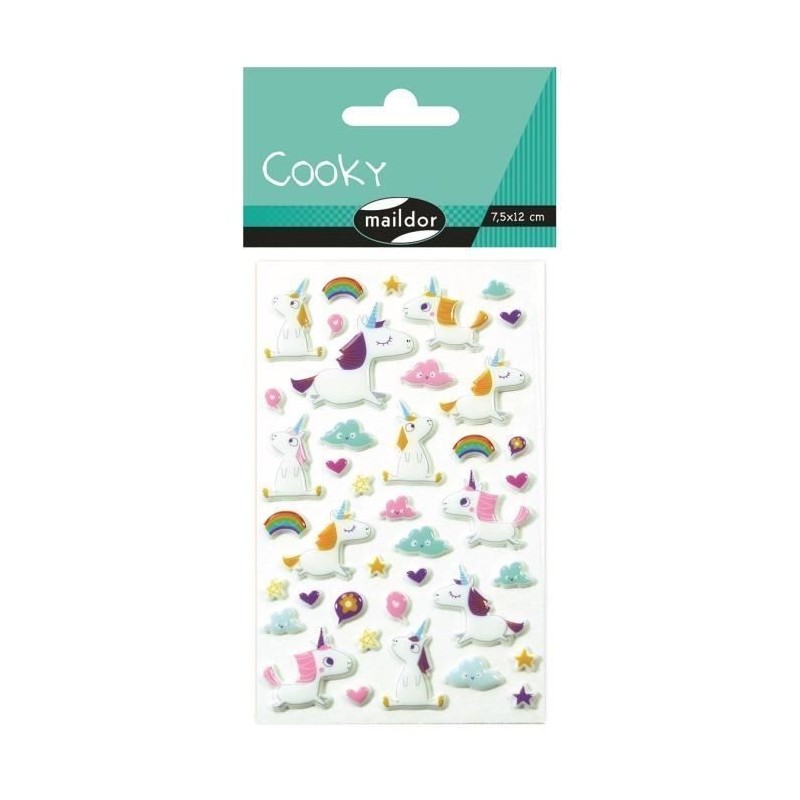 Stickers 3D Cooky Licornes Stickers 3D Cooky Licornes