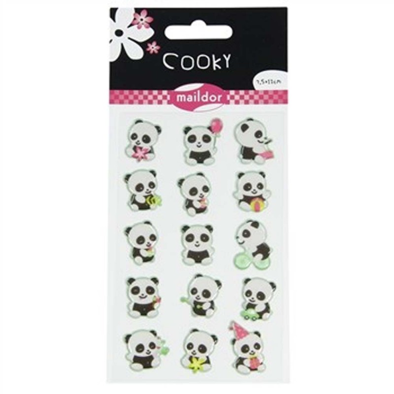 Stickers 3D Cooky panda Stickers 3D Cooky panda