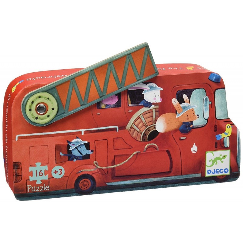 Puzzle silhouette - Le camion de pompiers 16 pcs Puzzle silhouette - Le camion de pompiers 16 pcs