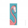 Tableau tête de flamant rose 20x60 cm