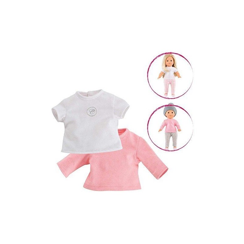 Ma Corolle - 2 t-shirts : blanc & rose Ma Corolle - 2 t-shirts : blanc & rose