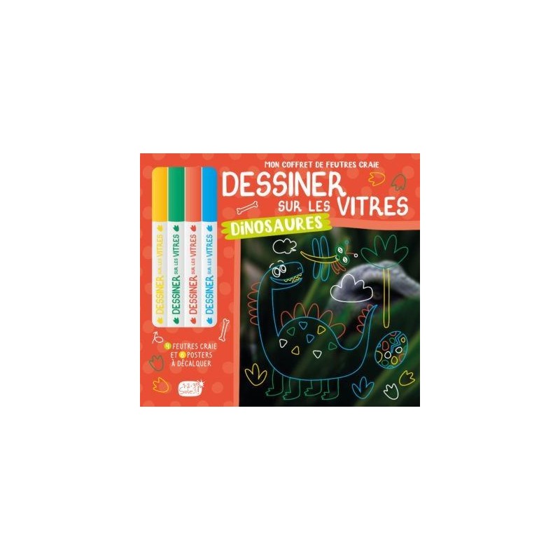 Dessiner sur les vitres - Dinosaures Dessiner sur les vitres - Dinosaures