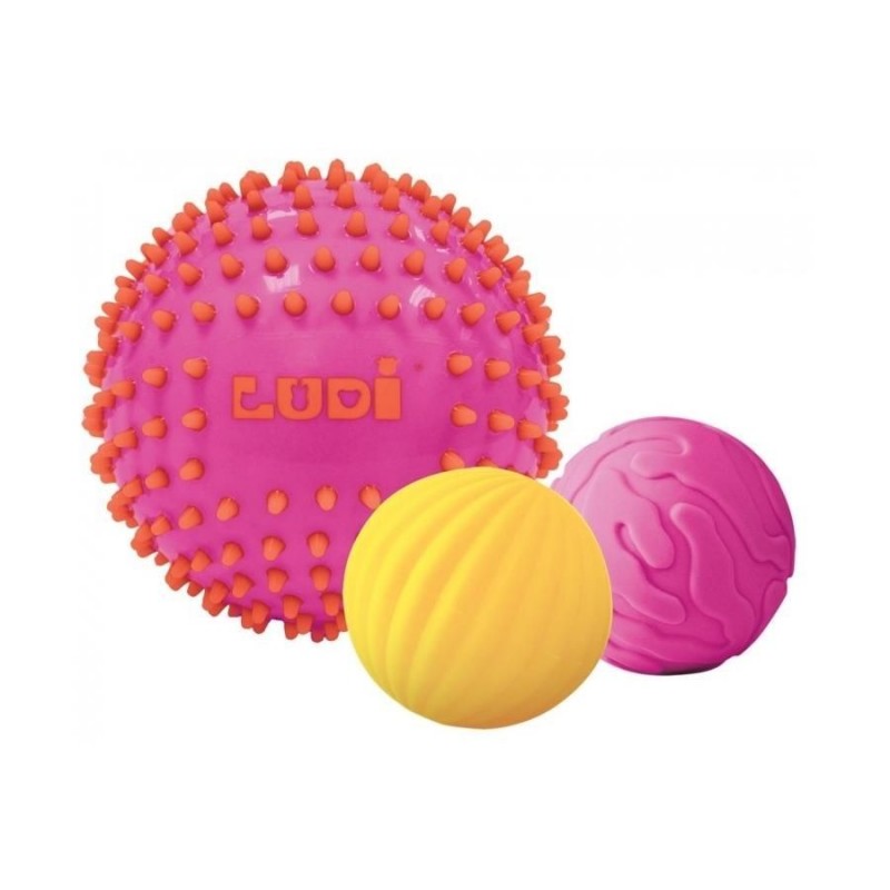 3 balles sensorielles roses et jaunes 3 balles sensorielles roses et jaunes