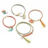 Bracelets Kumihimo - Céleste