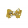 Barrette petits noeuds doubles - Liberty Capel Moutarde