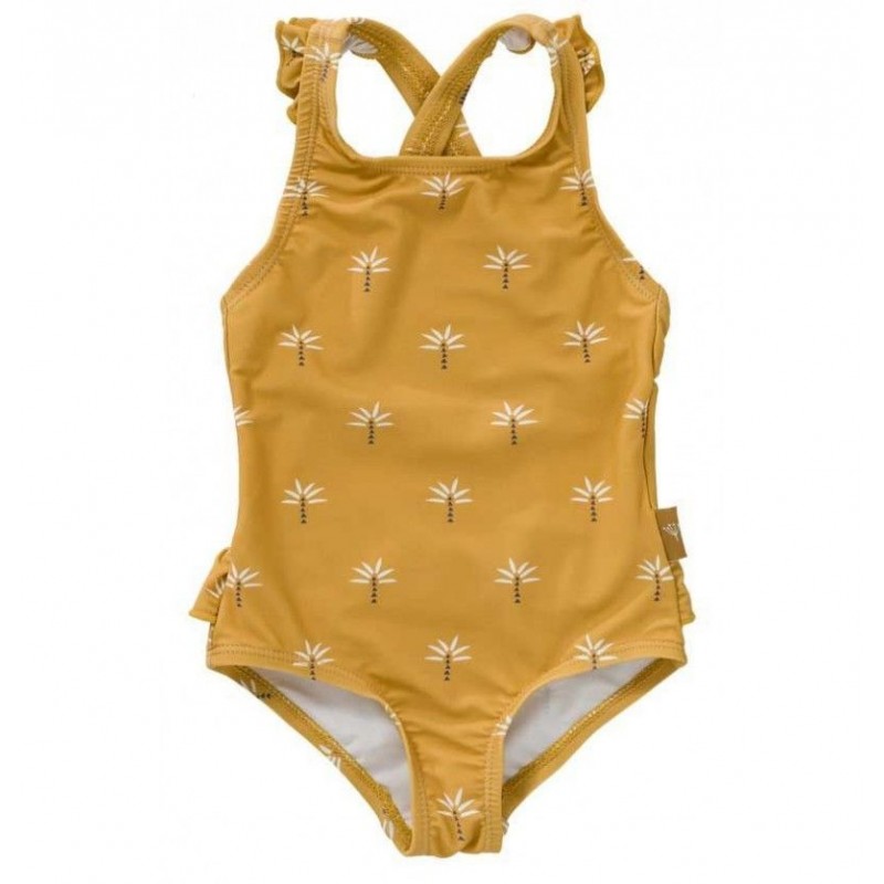 Maillot de bain palmier ocre - 5-6 ans Maillot de bain palmier ocre - 5-6 ans