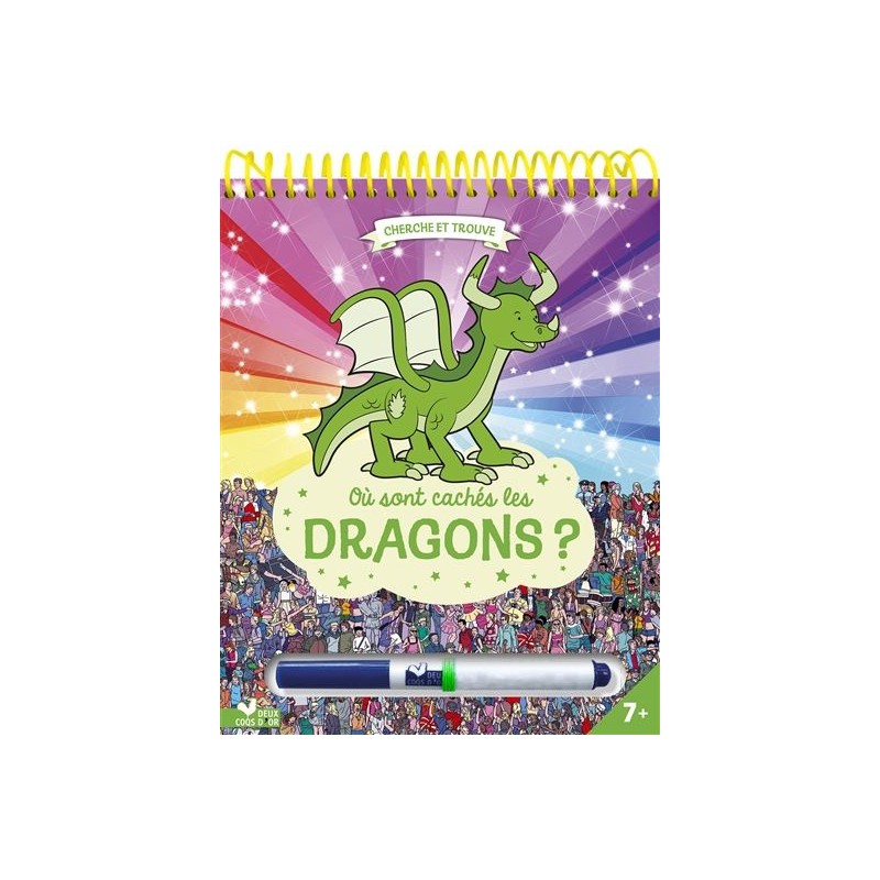 Où sont cachés les dragons ? : bloc avec feutre effaçable Où sont cachés les dragons ? : bloc avec feutre effaçable